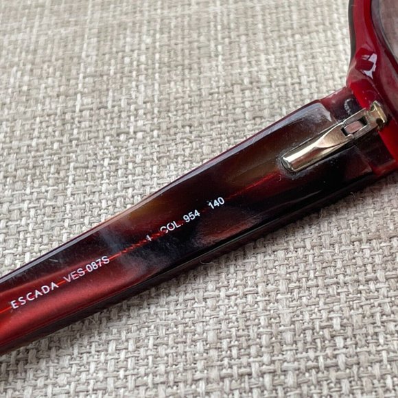 Escada Women Sunglasses Red Tone Frame VES087S Eye Wear Shades Made in Italy - Picture 9 of 12